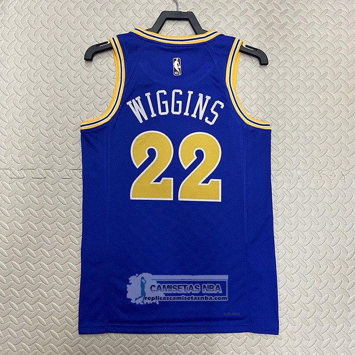 Camiseta Golden State Warriors Andrew Wiggins NO 22 Classic 2022-23 Azul
